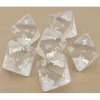 Dice>Translucent 25mm D8 Large Jumbo Dice, 6 Pieces - Clear with White Numbers - Your Source for Gaming Essentials