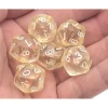 Dice>Translucent 18mm 20-Sided D10 Dice Numbered 0-9 Twice, 6 Pieces - Clear - Your Source for Gaming Essentials
