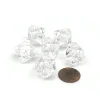 Dice>Translucent 16mm Tens D10 (00-90) Chessex Dice, 6 Pcs - Clear with White Numbers - Your Source for Gaming Essentials
