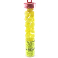 Board Games>Tube of 40 Glass Gaming Stones (12-15mm) - Lemon Catseye - Your Source for Gaming Essentials