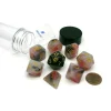 Dice>Tube of 7 Polyhedral RPG Sirius Dice with Bonus D20 - Pink, Black, Red Marble - Your Source for Gaming Essentials