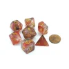 Dice>Unicorn Resin 16mm 7-Die Polyhedral Dice Set - Phoenix Ash - Your Source for Gaming Essentials
