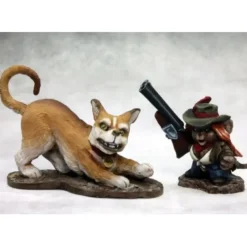 Tabletop Miniatures>Unpainted Angela & Scooter, Mousling Cowgirl, Hound Chronoscope - Your Source for Gaming Essentials