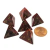 Dice>Vortex 18mm 4 Sided D4 Chessex Dice, 6 Pieces - Burgundy with Gold - Your Source for Gaming Essentials