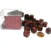Dice>Vortex 12mm D6 Chessex Dice Block (36 Dice) - Burgundy with Gold Pips - Your Source for Gaming Essentials