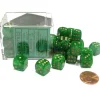 Dice>Vortex 12mm D6 Chessex Dice Block (36 Dice) - Green with Gold Pips - Your Source for Gaming Essentials