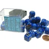 Dice>Vortex 12mm D6 Chessex Dice Block (36 Dice) - Blue with Gold Pips - Your Source for Gaming Essentials