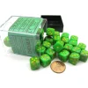 Dice>Vortex 12mm D6 Chessex Dice Block (36 Dice) - Slime with Yellow Pips - Your Source for Gaming Essentials
