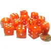 Dice>Vortex 16mm D6 Chessex Dice Block (12 Dice) - Solar with White Pips - Your Source for Gaming Essentials