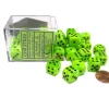 Dice>Vortex 12mm D6 Chessex Dice Block (36 Dice) - Bright Green with Black Pips - Your Source for Gaming Essentials