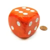 Dice>Vortex 50mm Huge Large D6 Chessex Dice, 1 Piece - Solar with White Pips - Your Source for Gaming Essentials