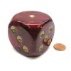 Dice>Vortex 50mm Huge Large D6 Chessex Dice, 1 Piece - Burgundy with Gold Pips - Your Source for Gaming Essentials
