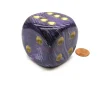 Dice>Vortex 50mm Huge Large D6 Chessex Dice, 1 Piece - Purple with Gold Pips - Your Source for Gaming Essentials