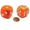 Dice>Vortex 30mm Large D6 Chessex Dice, 2 Pieces - Solar with White Pips - Your Source for Gaming Essentials