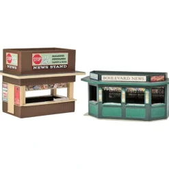 Walthers 933-3773 HO 2 City Sidewalk Newsstands Kit - Your Source for Gaming Essentials* New