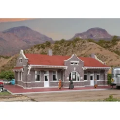 Walthers 933-4055 HO Brick Mission-Style Santa Fe Depot Commercial Building Kit - Your Source for Gaming Essentials* Sale
