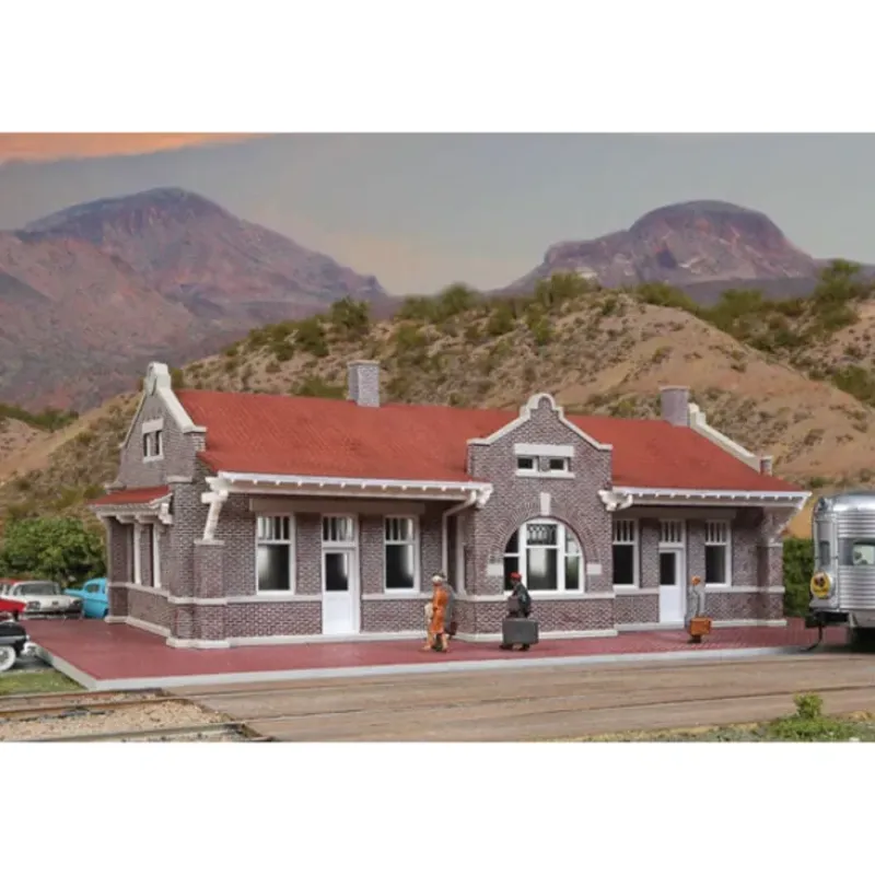 Walthers 933-4055 HO Brick Mission-Style Santa Fe Depot Commercial Building Kit - Your Source for Gaming Essentials* Sale