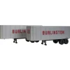 Walthers 949-2358 HO Chicago, Burlington & Qunicy 32'' Trailer 2-Pack - Assemble - Your Source for Gaming Essentials* Sale