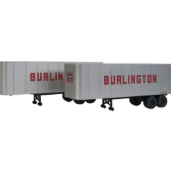Walthers 949-2358 HO Chicago, Burlington & Qunicy 32'' Trailer 2-Pack - Assemble - Your Source for Gaming Essentials* Sale