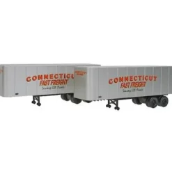 Walthers 949-2354 HO Connecticut Fast Freight 32' Trailer Assembled (Pack of 2) - Your Source for Gaming Essentials* New
