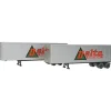 Walthers 949-2302 HO Delta Motor Line Inc. 40' Trailer Assembled (Pack of 2) - Your Source for Gaming Essentials* Clearance