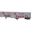 Walthers 949-2314 HO Santa Fe 40' Trailer 2-Pack - Assembled - Your Source for Gaming Essentials* Clearance