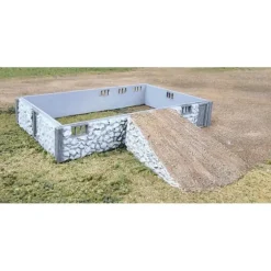 Walthers 933-3331 HO Scale Fieldstone Barn Base & Ramp Kit - Your Source for Gaming Essentials*