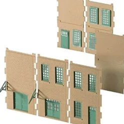 Walthers 933-3722 HO Small Walls W/Windows & Doors Modular Building Pieces - Your Source for Gaming Essentials* Clearance