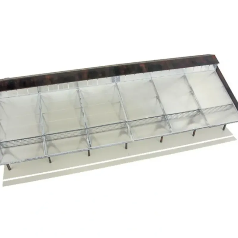 Walthers 933-2984 HO Train Shed with Clear Roof Building Kit - Your Source for Gaming Essentials* Clearance