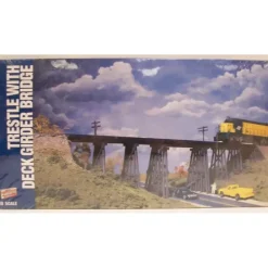 Walthers 933-3147 HO Trestle W/Steel Deck Girder Bridge Structure Kit - Your Source for Gaming Essentials* New