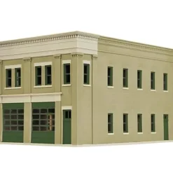 Walthers 933-4022 HO Two-Bay Fire Station Building Kit - Your Source for Gaming Essentials* Clearance