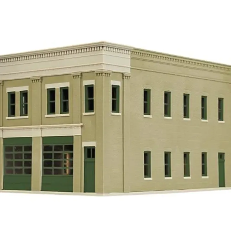 Walthers 933-4022 HO Two-Bay Fire Station Building Kit - Your Source for Gaming Essentials* Clearance