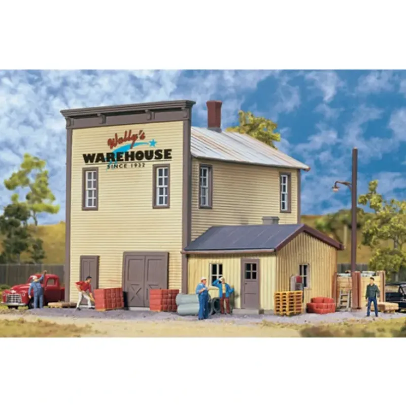 Walthers 933-3654 HO Wally's Warehouse - Main Building Kit - Your Source for Gaming Essentials* Clearance