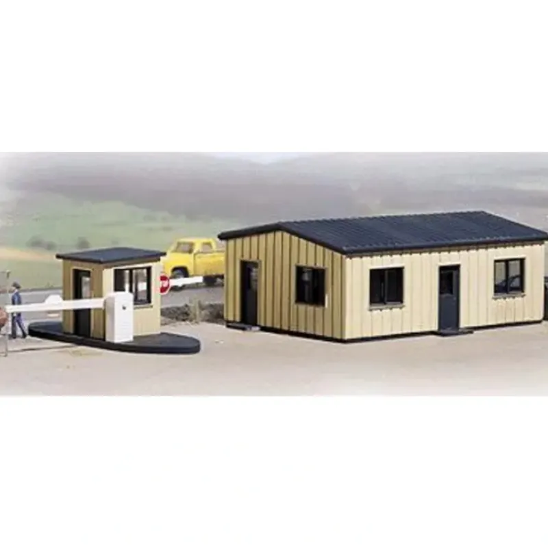 Walthers 933-3517 HO Yard Office & Gatehouse W/Gate Plastic Kit - Your Source for Gaming Essentials* Discount