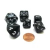 Dice>Who Knew Dice Set, 6 Pack of Unique D3, D5, D7, D16, D24, D30 Dice - Black - Your Source for Gaming Essentials