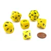 Dice>Who Knew Dice Set, 6 Pack of Unique D3, D5, D7, D16, D24, D30 Dice - Yellow - Your Source for Gaming Essentials
