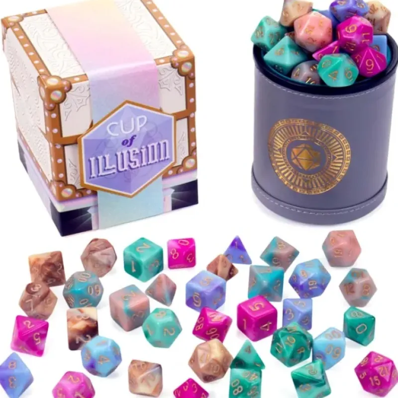 Dice>Wiz Dice Cup Of Illusion: 35 Polyhedral Dice in 5 Complete Sets - Your Source for Gaming Essentials
