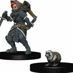 Tabletop Miniatures>WizKids Wardlings Painted Miniatures: (W2) Girl Rogue & Badger - Your Source for Gaming Essentials