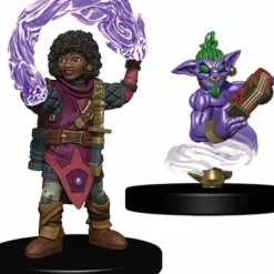 Tabletop Miniatures>WizKids Wardlings Painted Miniatures: (W2) Girl Wizard & Genie - Your Source for Gaming Essentials