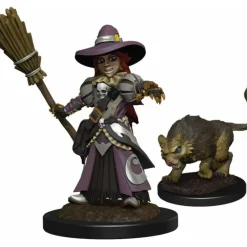 Tabletop Miniatures>WizKids Wardlings Painted Miniatures: (W3) Girl Witch & Witch`s Cat - Your Source for Gaming Essentials