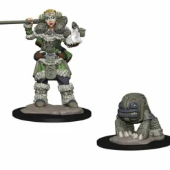 Tabletop Miniatures>WizKids Wardlings Painted Miniatures: (W1) Girl Druid & Stone Creature - Your Source for Gaming Essentials