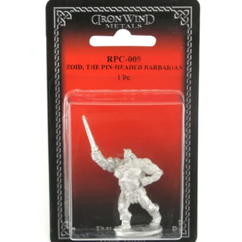 Tabletop Miniatures>Zoid The Pin-Headed Barbarian #RPC-009 Classic Ral Partha Fantasy Metal Figure - Your Source for Gaming Essentials
