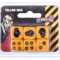 Dice>Zombicide: 6 Pack of Yellow Dice with Black Pips - Your Source for Gaming Essentials