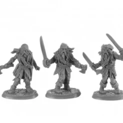 Tabletop Miniatures>Zombie Pirates (3) #30040 Reaper Legends: Bones USA Unpainted Plastic Figures - Your Source for Gaming Essentials